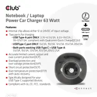CLUB3D CAC-1922 mobiilseadme laadija Sülearvuti Must Sigaretisüütaja Automaatne – pilt 7