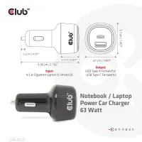 CLUB3D CAC-1922 mobiilseadme laadija Sülearvuti Must Sigaretisüütaja Automaatne – pilt 16