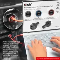 CLUB3D CAC-1922 mobiilseadme laadija Sülearvuti Must Sigaretisüütaja Automaatne – pilt 19