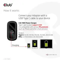 CLUB3D CAC-1905EU mobiilseadme laadija Universaalne Must Vahelduvvool Kiirlaadimine Hoonesisene – pilt 12