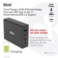 CLUB3D CAC-1906 mobiilseadme laadija Universaalne Must DC (alalisvool) Hoonesisene – pilt 5