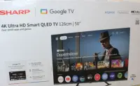 SALE OUT. Sharp 50HP6265E 50" (126cm) QLED 4K Ultra HD Google TV, Dolby Vision, Dolby Atmos, Central Stand | Sharp 50HP6265E | 50 | Smart TV | Google TV | UHD | Black | DAMAGED PACKAGING – pilt 8