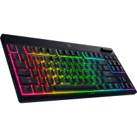 Razer | BlackWidow V4 Low-Profile Tenkeyless HyperSpeed | Keyboard | Wireless | US | Bluetooth | Black | Yellow Switches
