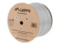 Lanberg | LAN Cable CAT.6A UFTP 305M Solid CU LSZH Grey CPR + Fluke Passed | LCUF6L-11CU-0305-S