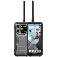 Blackview XPLORE 1 Walkie-talkie 22km 5G Rugged Phone 6.78-inch FHD 2460x1080 120Hz+2.01-inch 296x240 12+256GB MTK Dimensity 7050 octa-core 2.4Ghz Cam 50+64MP+20MP Night Vision 20000mAh NFC Gorilla Glass 5 Android 15 MIL-STD Black