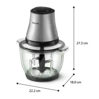 Philips 3000 series HR1503/00 elektriline toiduhakkija 2 l 500 W Roostevaba teras – pilt 3