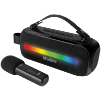 Speaker SVEN PS-255, black (12W, Bluetooth, FM, USB, karaoke mic, 3600mAh)
