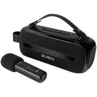 Speaker SVEN PS-255, black (12W, Bluetooth, FM, USB, karaoke mic, 3600mAh)