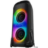 Speaker SVEN PS-1050, black (200W, TWS, Bluetooth, FM, USB, microSD, LED-display, 7200mAh)