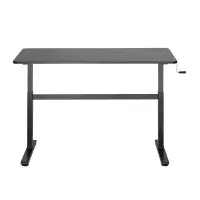 Manually adjustable sit-stand desk EO0027 | 70-117 cm | Maximum load weight 40 kg | Black