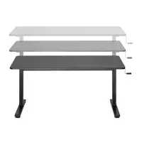 Manually adjustable sit-stand desk EO0027 | 70-117 cm | Maximum load weight 40 kg | Black – pilt 3