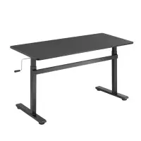 Manually adjustable sit-stand desk EO0027 | 70-117 cm | Maximum load weight 40 kg | Black – pilt 5