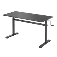 Manually adjustable sit-stand desk EO0027 | 70-117 cm | Maximum load weight 40 kg | Black – pilt 6