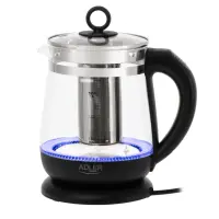 Adler | Kettle | AD 1299 | Electric | 2200 W | 1.5 L | Glass | 360° rotational base | Black