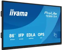 iiyama TE8613A-B2AG infoekraan Kioski kujundus 2,17 m (85.6") WiFi 500 cd/m² 4K Ultra HD Must Puutetundlik ekraan Sisseehitatud protsessor Android 24/7
