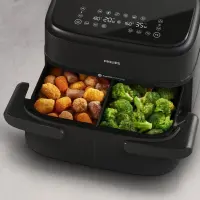 Philips 1000 series NA150/00 fritüür Kahekohaline 7 l Eraldiseisev 2450 W Kuumaõhu fritüür Must – pilt 7