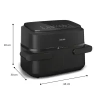 Philips 1000 series NA150/00 fritüür Kahekohaline 7 l Eraldiseisev 2450 W Kuumaõhu fritüür Must – pilt 9