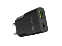 Natec Ribera USB Charger Gan Slim USB 1X USB-A + 1X USB-C 20W | NUC-2377