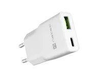 Natec Ribera USB Charger Gan Slim USB 1X USB-A + 1X USB-C 20W | NUC-2376