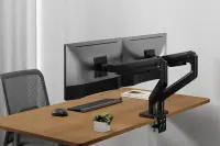 Digitus Desk Mount | Height, tilt, rotation, depth, pivot | Dual Monitor Mount | 2x 45 " | Maximum weight (capacity) 2x 20 kg | Black