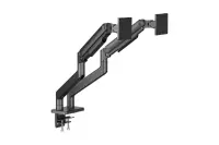 Digitus Desk Mount | Height, tilt, rotation, depth, pivot | Dual Monitor Mount | 2x 45 " | Maximum weight (capacity) 2x 20 kg | Black – pilt 2