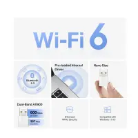 Mercusys AX900 Nano Wi-Fi 6 Bluetooth USB Adapter | MA60XNB – pilt 8