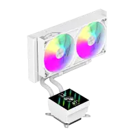 Gamemax CPU Liquid Cooler | GLACIER 240 LCD WH | White