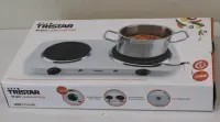 SALE OUT. Tristar Free standing table hob | KP-6245 | Number of burners/cooking zones 2 | Rotary | White | DAMAGED PACKAGING | Electric