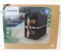 SALE OUT. Philips Dual Basket Airfryer | NA462/70 4000 Series | Power 2750 W | Capacity 10 L | Rapid Air technology | Black | DAMAGED PACKAGING, SCRATCHED ON SIDE