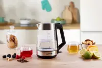Gorenje | K17OGS | Kettle | Electric | 1.7 L | 2200 W | 360° rotational base | Stainless steel/Glass | Stainless steel – pilt 7