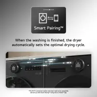 LG Dryer Machine with Heat Pump | RHX5009TWB | Energy efficiency class B | Front loading | 9 kg | LED | Depth 66 cm | Wi-Fi | White – pilt 2