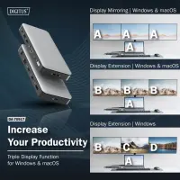 Digitus USB-C Docking Station, 11-port | DA-70917 | HDMI ports quantity 2 | Ethernet LAN – pilt 8