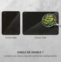 Caso Mobile Single Hob | ProSlim 2000 | Induction | Number of burners/cooking zones 1 | Touch | Timer | Black