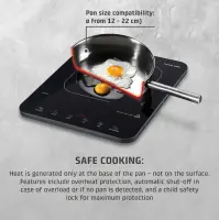 Caso Mobile Single Hob | ProSlim 2000 | Induction | Number of burners/cooking zones 1 | Touch | Timer | Black – pilt 6