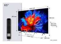 TCL P8K 65P8K teler 165,1 cm (65") 4K Ultra HD Nutiteleri funktsioon WiFi Metallik 350 cd/m²