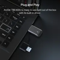 TP-LINK BE6500 Tri-Band Wi-Fi 7 Mini Wireless USB Adapter | Archer TBE400U | 2.4 GHz, 5 GHz, 6 GHz | 802.11ax | MU-MiMO No | no PoE | Antenna type Internal – pilt 2