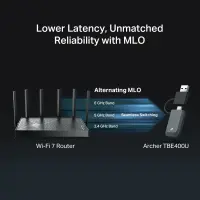 TP-LINK BE6500 Tri-Band Wi-Fi 7 Mini Wireless USB Adapter | Archer TBE400U | 2.4 GHz, 5 GHz, 6 GHz | 802.11ax | MU-MiMO No | no PoE | Antenna type Internal – pilt 10