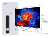 TCL P8K 75P8K teler 190,5 cm (75") 4K Ultra HD Nutiteleri funktsioon WiFi Metallik 350 cd/m²