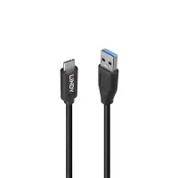 Lindy 36971 USB-kaabel USB 3.2 Gen 2 (3.1 Gen 2) 1 m USB A USB C Must