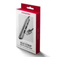 Axagon HUB USB HUE-STA, 4x USB ALU STRIP hub, 1x USB-A 5Gbps, 2x USB-A & 1x USB-C 480Mbps, kabel USB-A 12cm USB 3.2 Gen 1 (3.1 Gen 1) Type-A 5 Mbit/s Hall – pilt 5