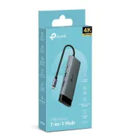 TP-Link UH7021C jaotur USB tüüp-C 5000 Mbit/s Alumiinium, Must – pilt 17
