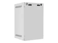 Lanberg Rack cabinet 10" wall-mount 9U/280x310 (flat pack) with glass door | WF10-2309-10S | Gray – pilt 3