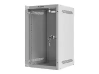 Lanberg Rack cabinet 10" wall-mount 9U/280x310 (flat pack) with glass door | WF10-2309-10S | Gray – pilt 4