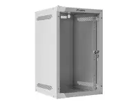Lanberg Rack cabinet 10" wall-mount 9U/280x310 (flat pack) with glass door | WF10-2309-10S | Gray – pilt 6