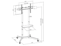 Sunne Floor stand | S1122 TV cart | 37-70 " | Maximum weight (capacity) 45 kg | Black – pilt 3