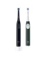 Oral-B Electric Toothbrush, Duo pack | iO2 Series | Rechargeable | For adults | Number of brush heads included 2 | Number of teeth brushing modes 3 | Night Black and Green Forest