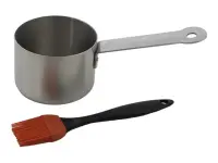 Barbecook | Stainless steel saucepot with brush, 10.5 x 7.5 x 23 cm | BC-ACC-7211