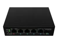 Lanberg | Switch PoE 1xBT 3xAT SFP/ETH Din Unmanagment Fast Ethernet | ILFE-4P-1GE-1S-90