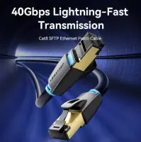 PATCH CABLE CAT.8 SFTP/10M BLACK IKABL VENTION