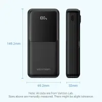 POWER BANK USB 20000MAH 22.5W/BLACK FHPB0 VENTION – pilt 8